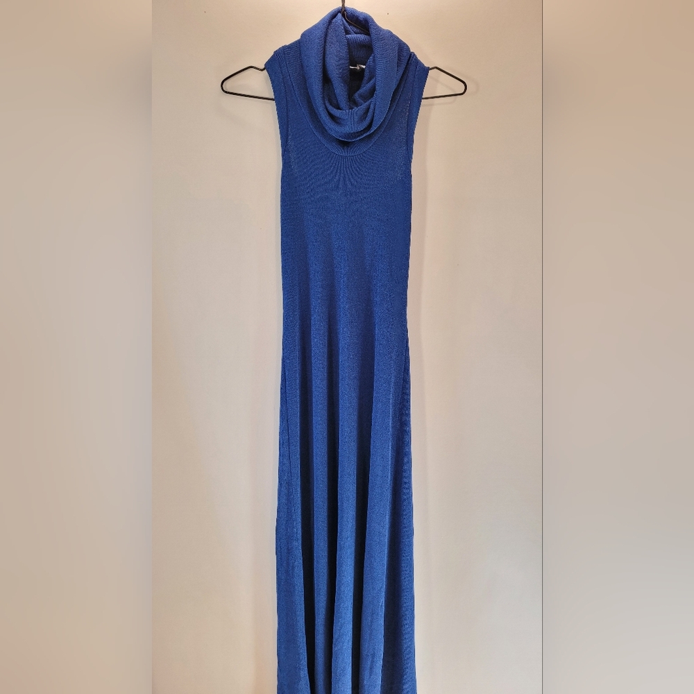Vintage wendy original royal blue turtleneck maxi dress - S - Picture 5 of 7